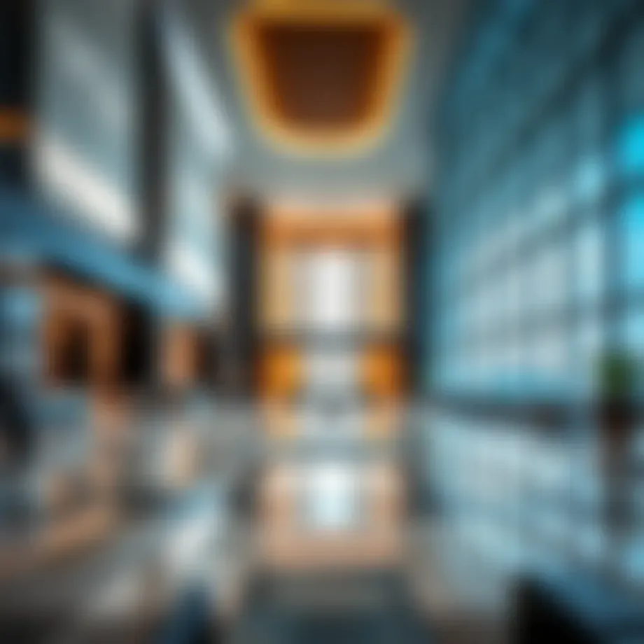 Luxurious lobby of Barcelo Dubai showcasing modern architecture
