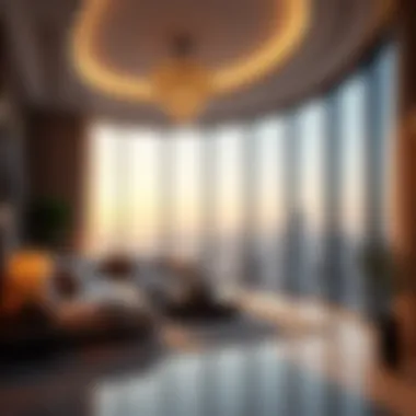 Luxurious interior of a penthouse in Executive Towers