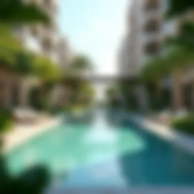 Serene Poolside Retreat at Olivia Residences Luxurious swimming pool area surrounded by lush greenery at Olivia Residences