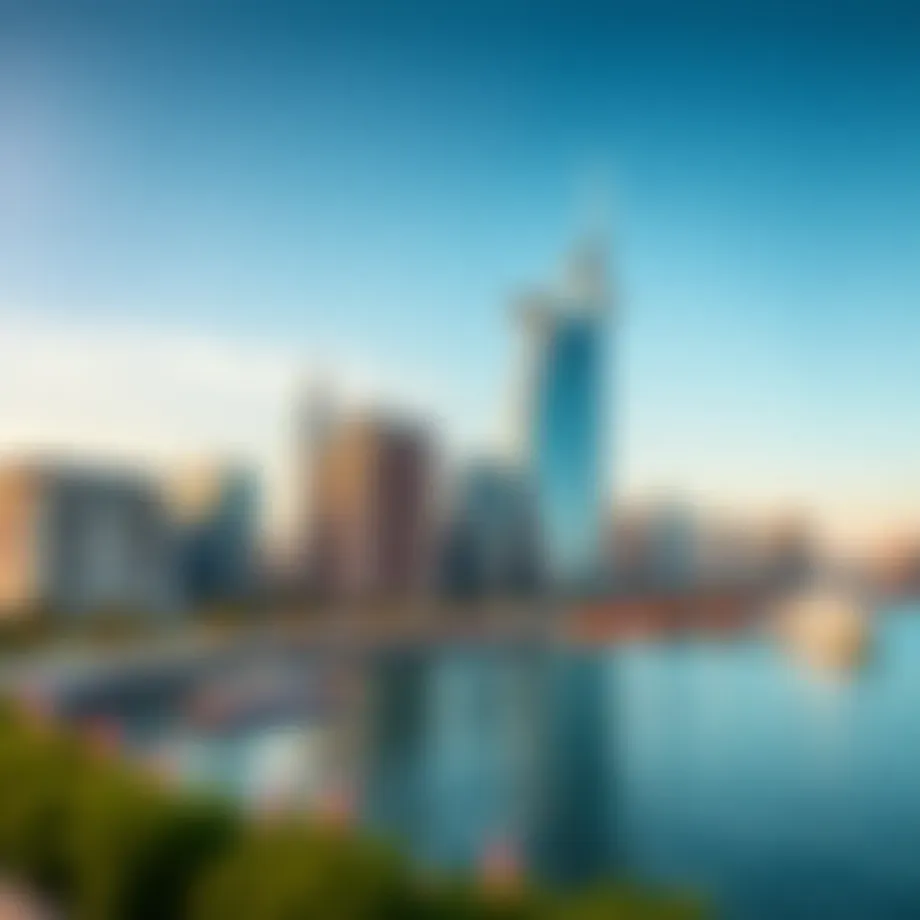 Stunning view of the Dubai Corniche waterfront
