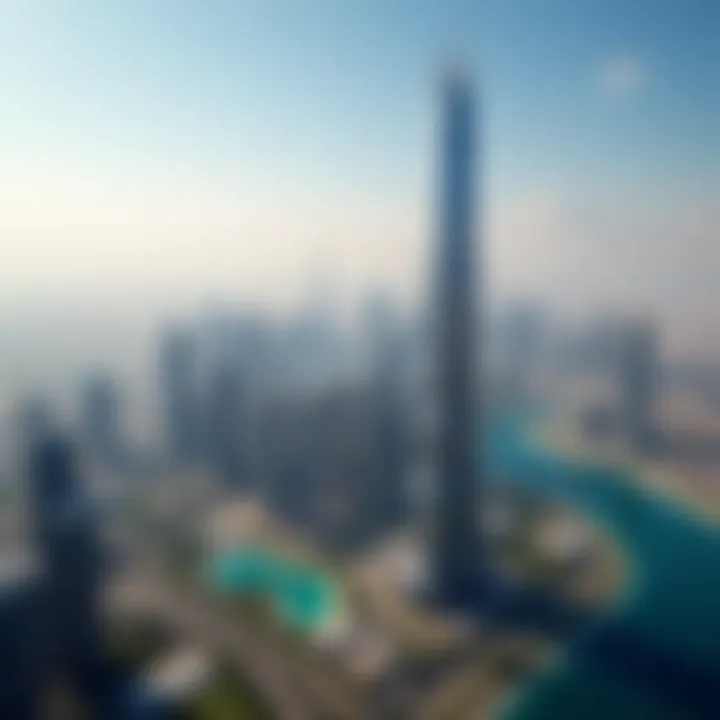 Panoramic view of Dubai skyline featuring Merano Tower