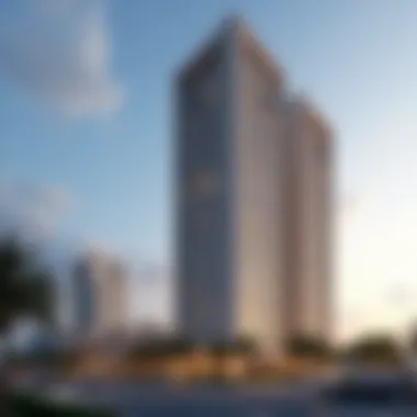 Striking Facade of Zaya Hameni Tower Exterior view showcasing the unique architectural design of Zaya Hameni Tower